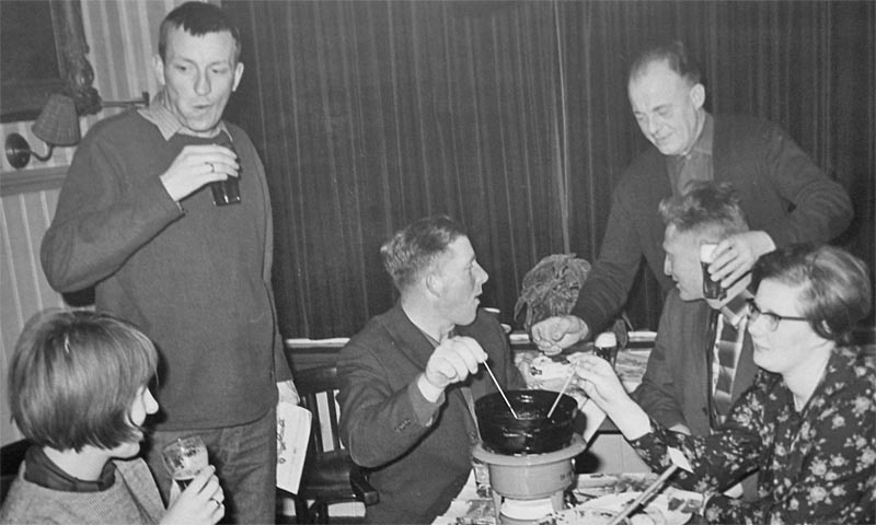 Farewell party at Cafe Beuse, before 

leaving for Australia, December 1965