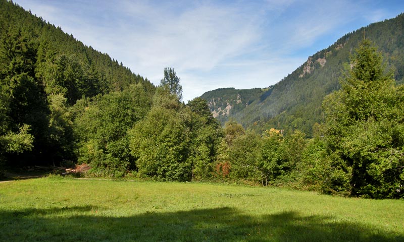 Entering the upper end of the Höllental