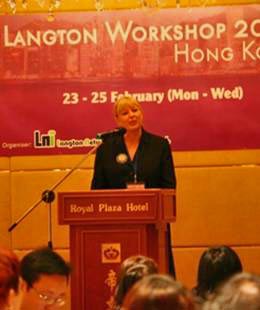Babette adressing the Hong Kong Conference