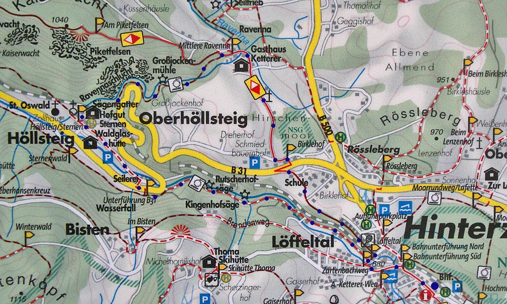Löffeltal - Ravennaschlucht map