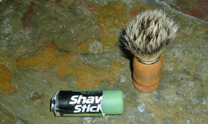 My new shaving brush and soap stick