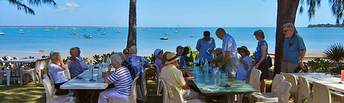 Arafura Bridge Club members start arriving at the Darwin Sailing 

Club