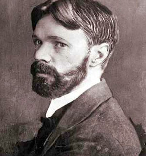 English novelist D H Lawrence, 1885-1930