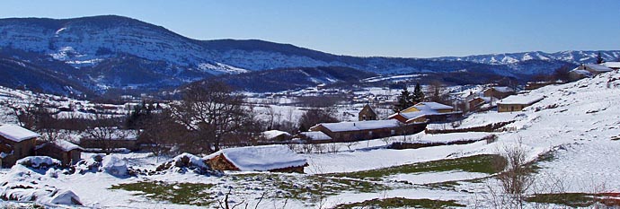 Felechas in winter, viewing SW from the approximate spot of our former camp site