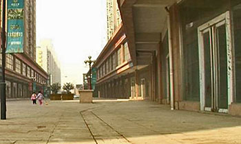 Street  in one of China's ghost cities