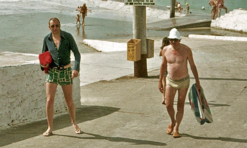 With my father, after a swim at Merewether Beach, NSW 1975