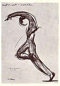 Dancer, in charcoal by Jean Target