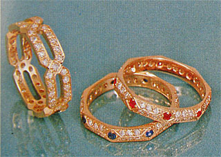 Gold  Niessing rings