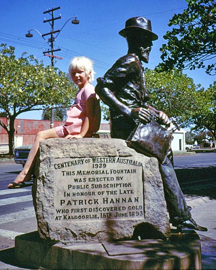 Babette with Paddy Hannan, discoverer of Kalgoorlie's 'Golden Mile' in 1893