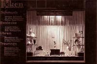 Claus Hicken's shop window, Wismar 1938