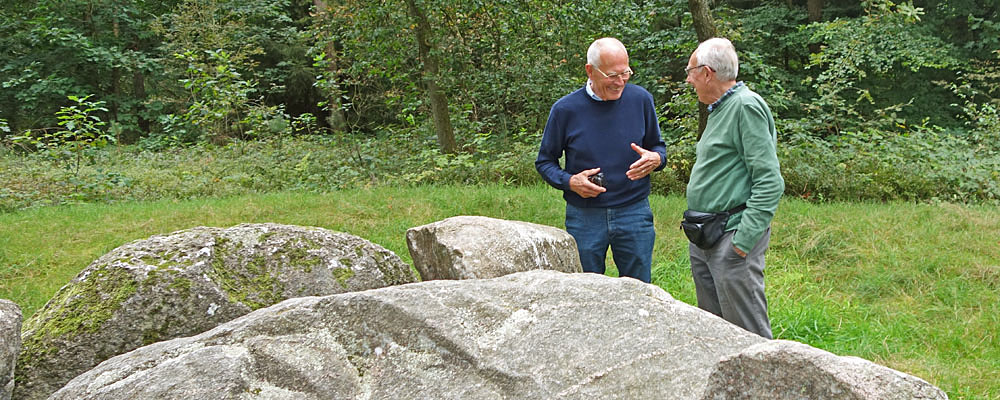 Carel and Jaap at Hunebed D31, near Exloo