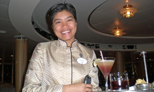 Amafe with my Dubonnet on board the Silver Shadow, Apr. 2007