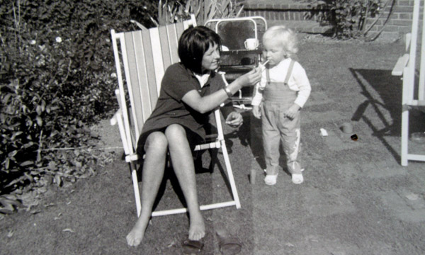 Babette and her Mum in Bar Beach 1966