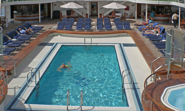 Pool deck on the Silver Shadow