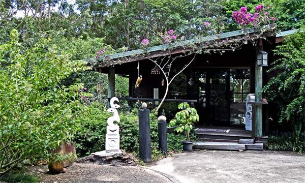 Front porch of Claus' home