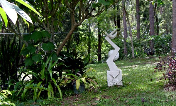 Abstract sculpture in Claus' garden