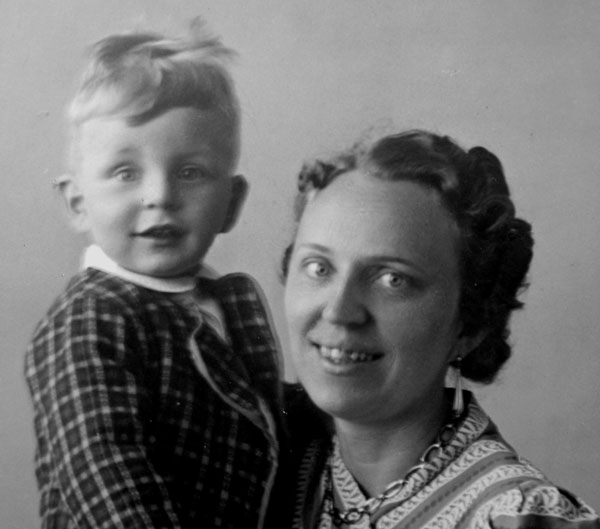 With my mother, 1939