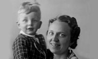 With my mother, '39