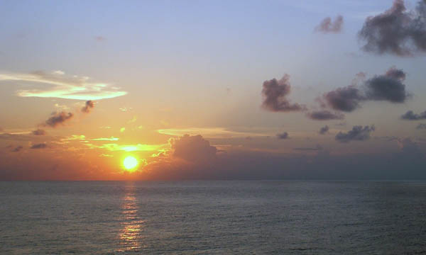 Sunset over the Indian ocean