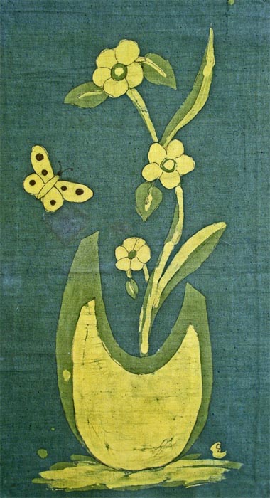 Flowers - batik by Else Furstner