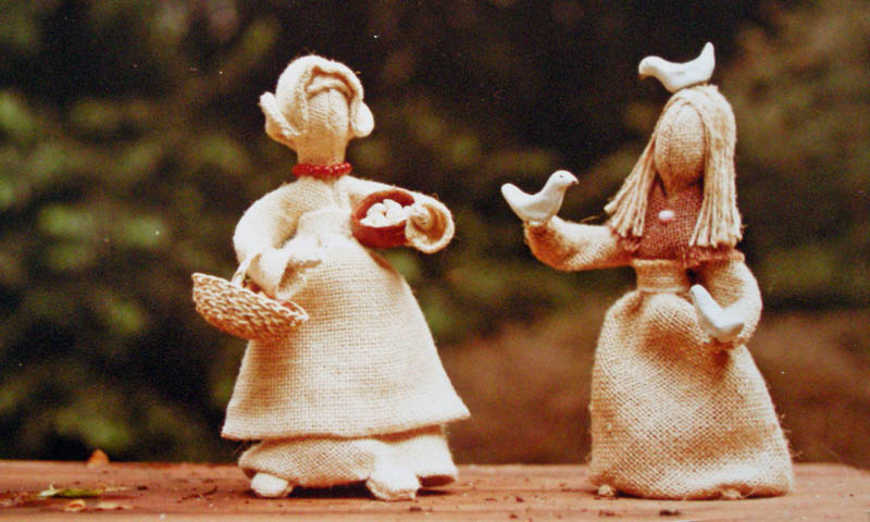 Hessian dolls by my mother