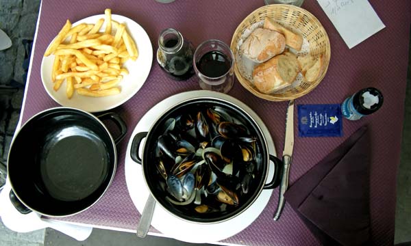 Moules Frites from the Festival Cafe, Orange