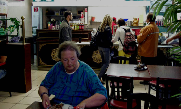 Wivica in the Wai-Wok eatery, Freiburg, 2008