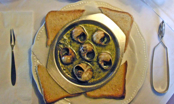 Escargots at the Pizzeria, St.Peter