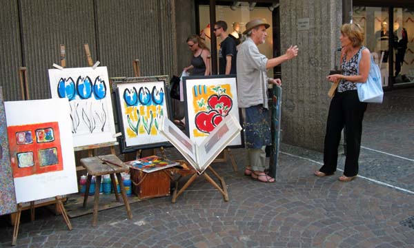 Joh, a street painter in Freiburg