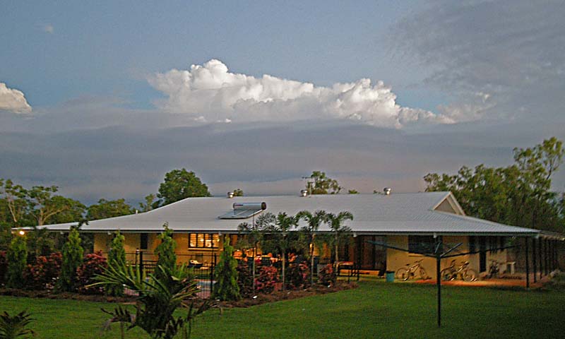 Evening clouds over the Mango farm