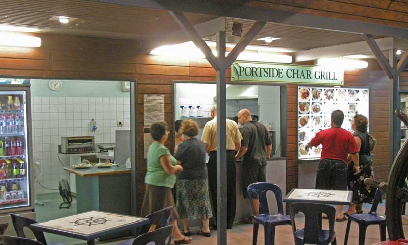 The 'Portside Char Grill' at Stokes Hill Wharf, Darwin