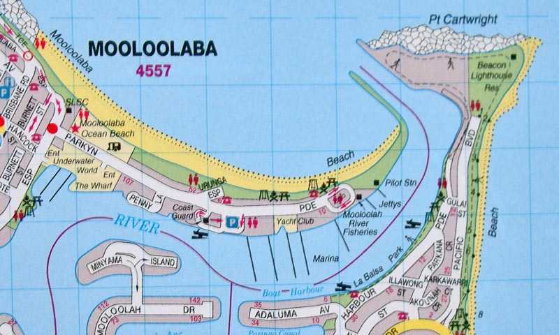 Map of Mooloolaba Beach