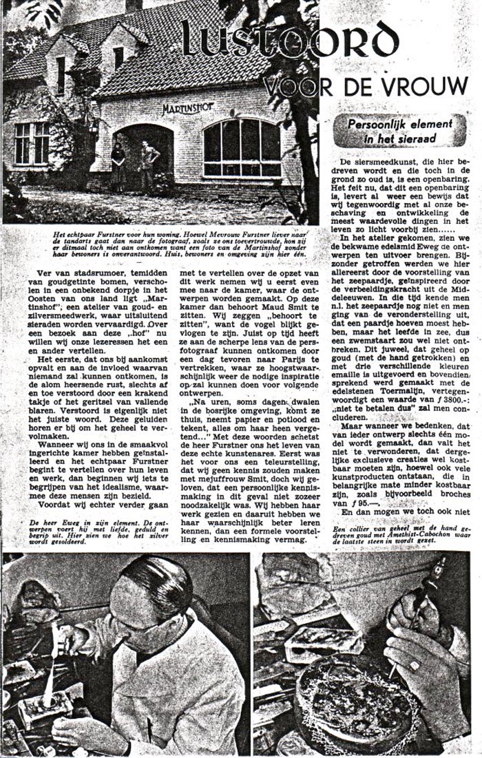 Dutch Newspaper Article, 1952