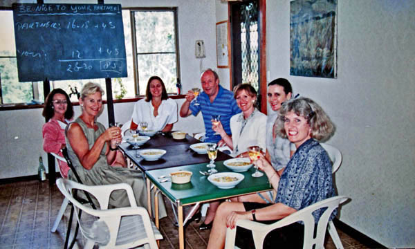 Laksa with my Sunshine Coast Bridge students, 1993
