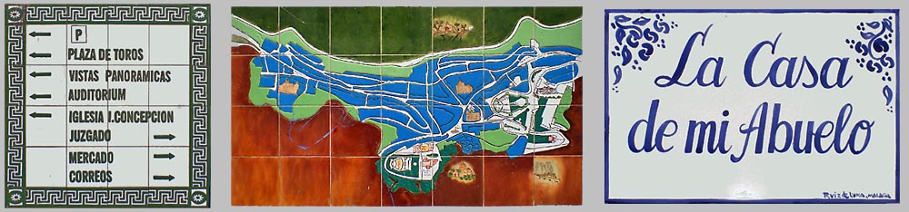 Tile map of the village of Mijas
