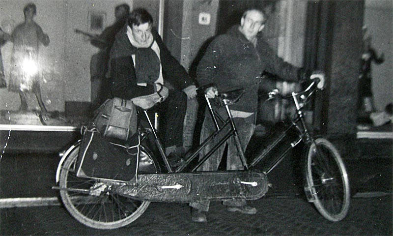 With Jaap van der Goes on our way to Paris, 1958