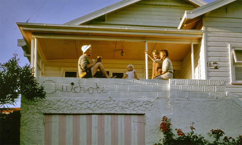 Bas and Jantine visit our house in 
Merewether, 1966