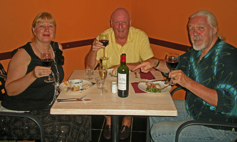 With Babette and Doug at 'Chez Claude', Feb.2010