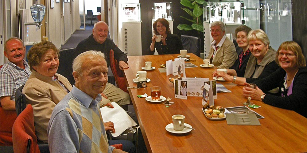 With former Martinshof employees and current Manager (with coffee cup), August 2010