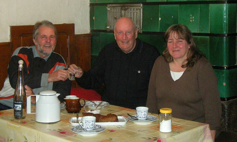 Drinking schnapps with Herr and Frau Heitzmann, 8 Sept. 2010