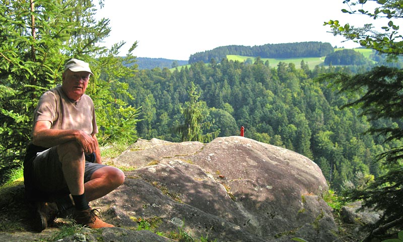 On the Uhufelsen, Glotterbach trail, Black Forest