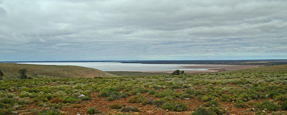 Natural salt lake in South Australia