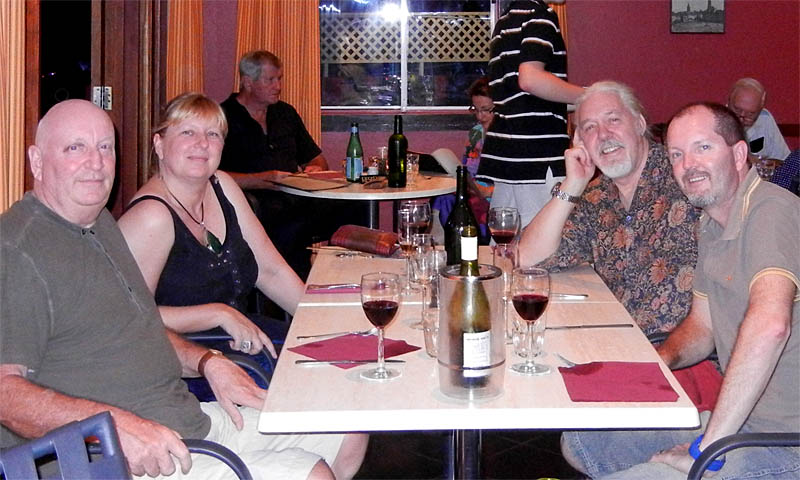 Dinner at 'Chez Claude' with Jeroen, Babette and Doug, Feb. 2011