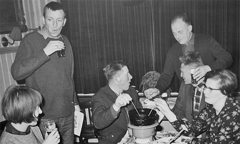 Cafe Beuse - Beef Fondue party, December 1965