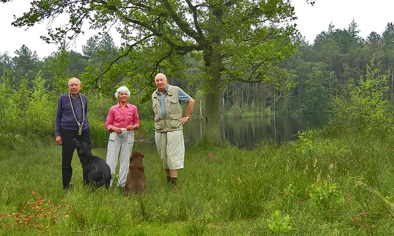 With Jaap and Kitty walking the dogs