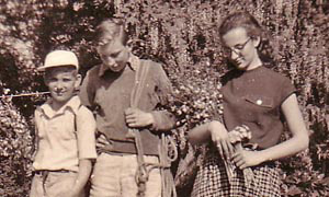 With my younger brother Claus and sister Wivica, 1950s