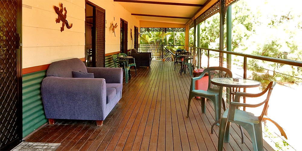 Pine Creek Railway Resort Veranda