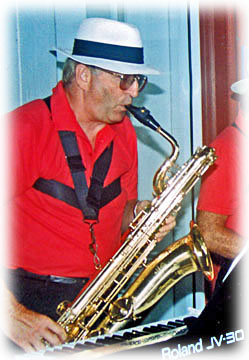  Michael on Bari Sax, Mooloolaba Qld. 
2001