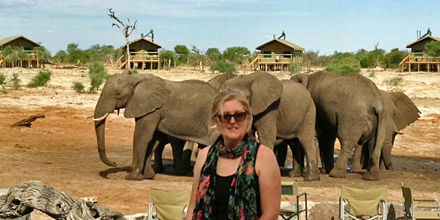 Christine at Elephant Sands Camp