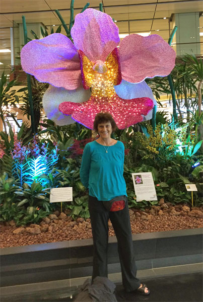 Clare in Singapore Airport